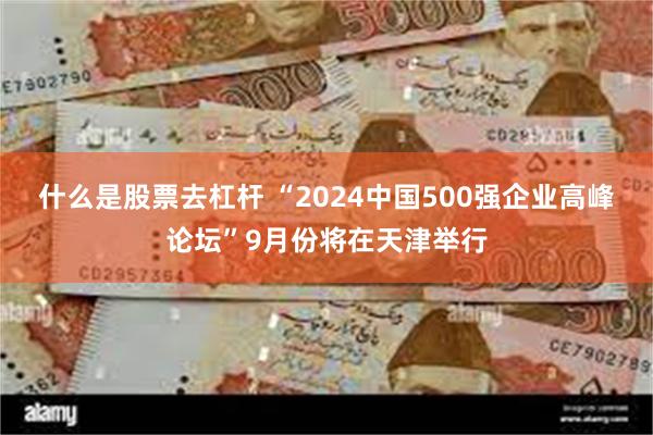 什么是股票去杠杆 “2024中国500强企业高峰论坛”9月份将在天津举行